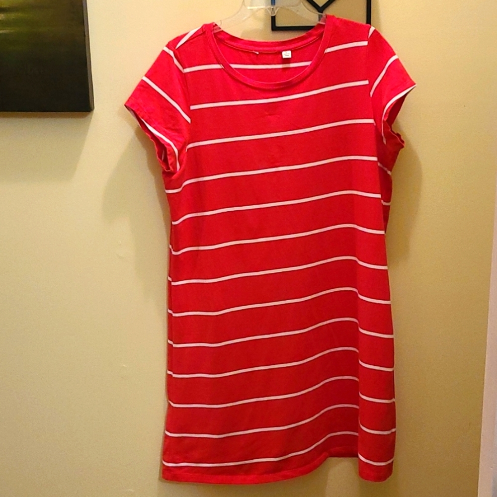 Red and white striped Dress